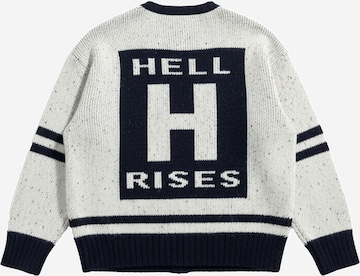 Pull-over 'Oversize Knit Letter Sweater - Navy Blue' Kleidermafia en bleu : devant