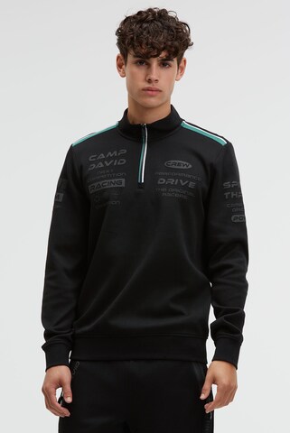 CAMP DAVID Sweatshirt in Black: front