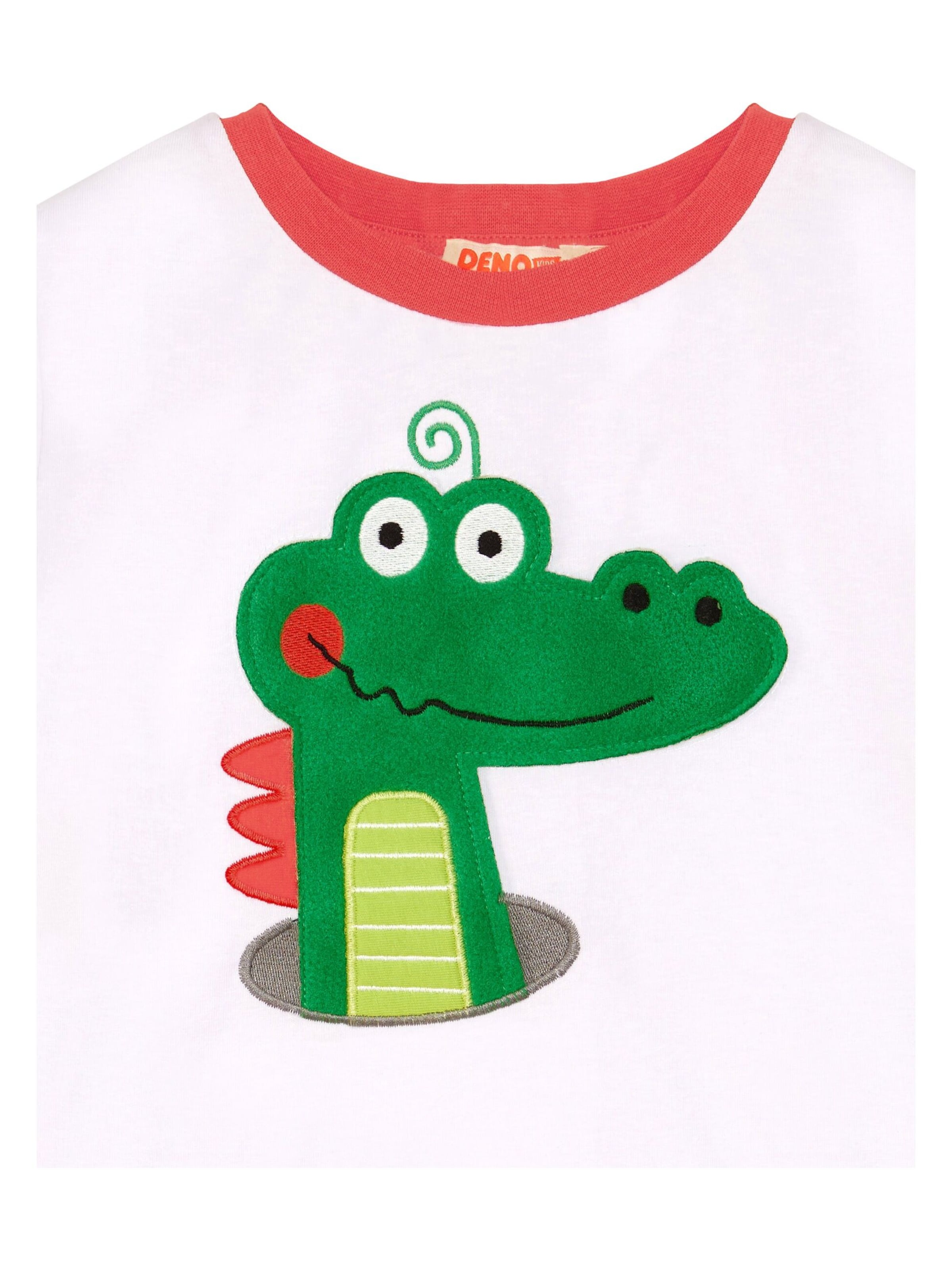 Survêtement 'Crocodile' Denokids en blanc