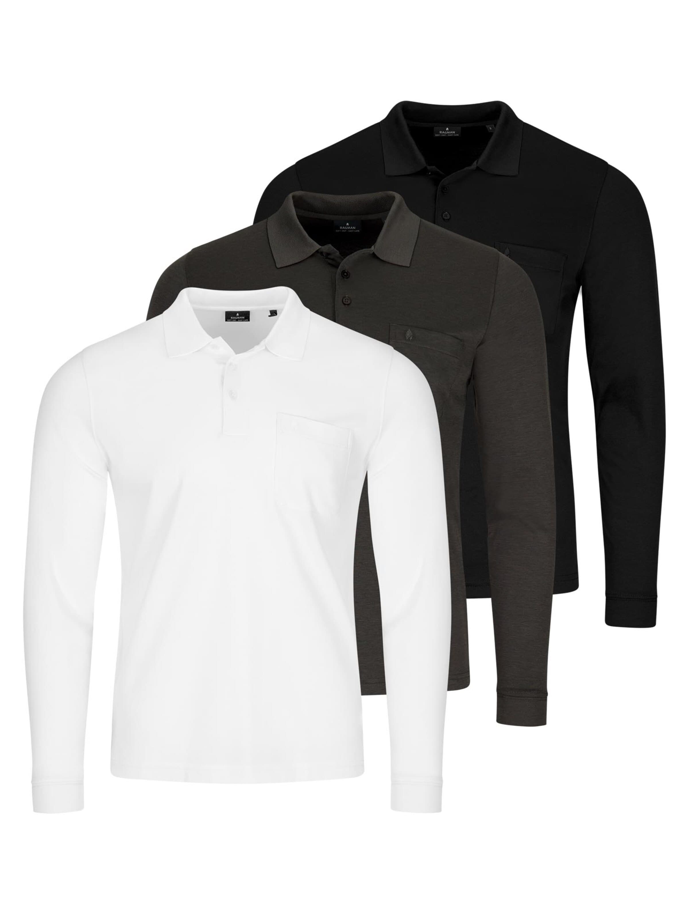 Ragman Shirt 'Basic'‌ in Grau: Vorderseite