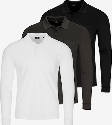 Ragman Shirt 'Basic' in Grau: Vorderseite
