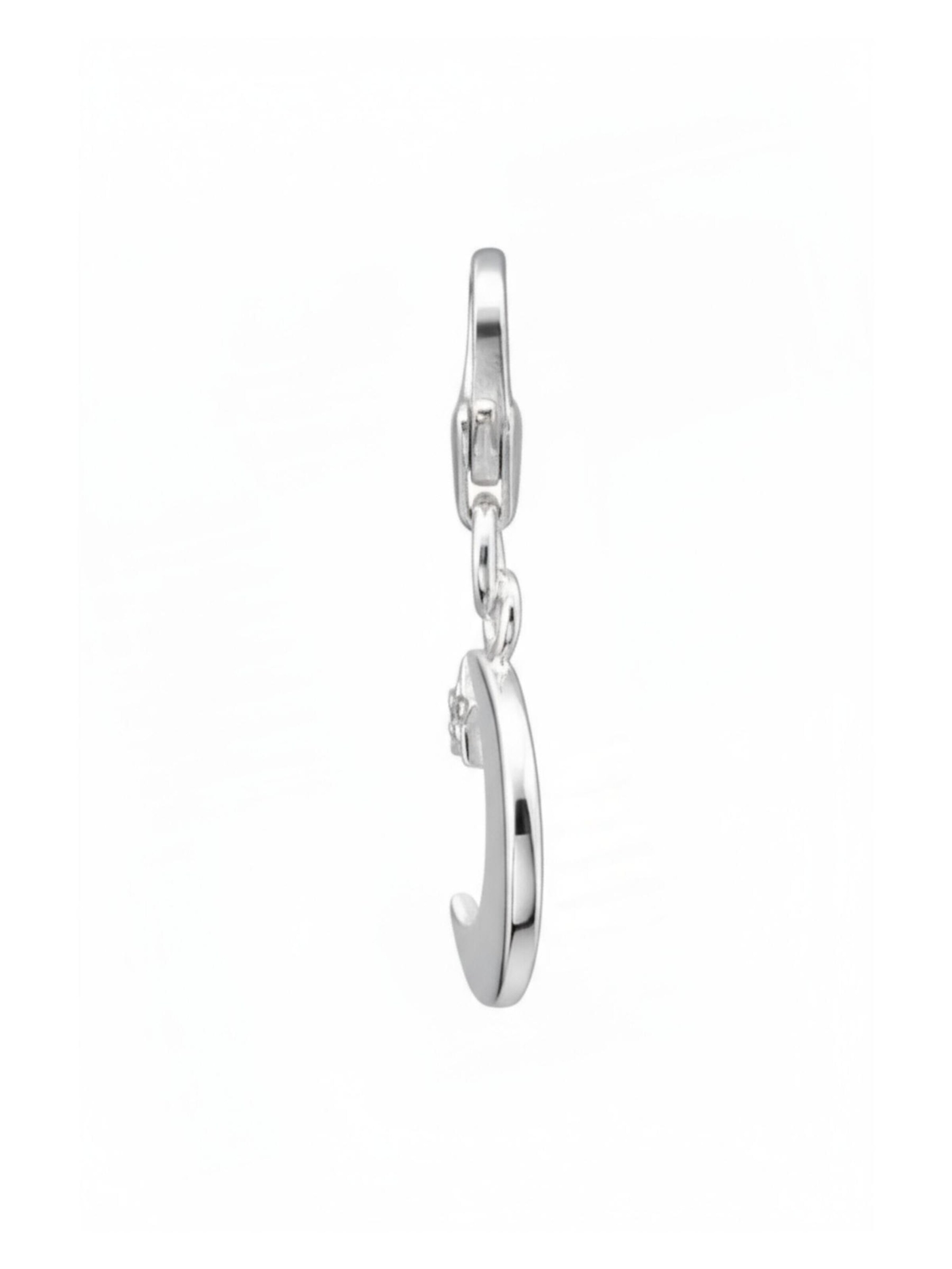 Pendentif 'Silberner Halbmond Clip-Anhänger mit Zirkonia' Maxte en argent