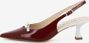 EVITA Slingpumps 'PERLA' in Rood: voorkant
