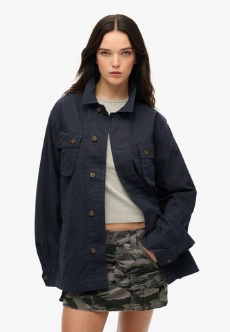Superdry Tussenjas in Blauw: voorkant