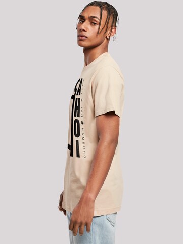 F4NT4STIC T-Shirt 'Ahoi Anker Crop Knut & Jan Hamburg' in Beige