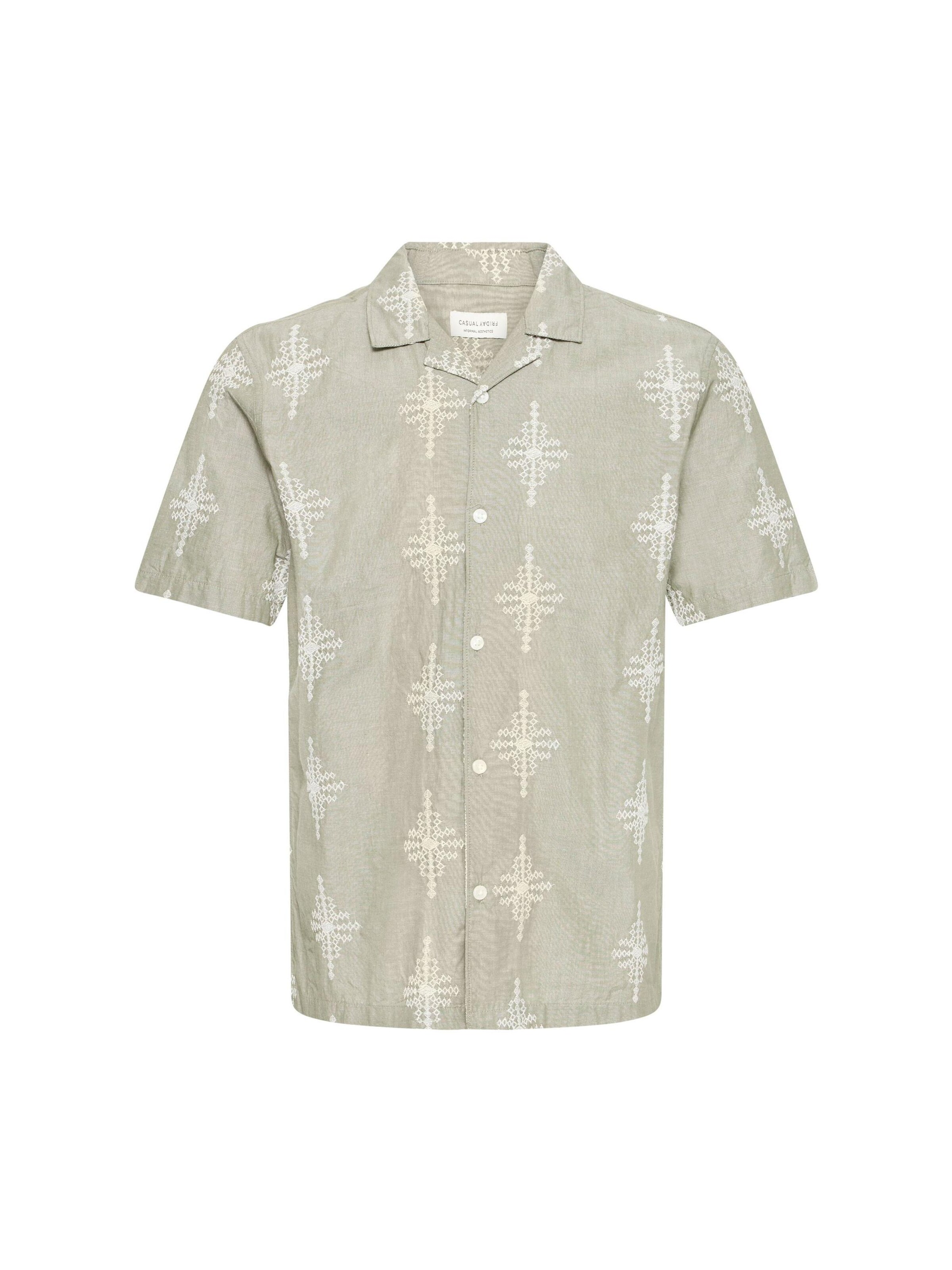 Casual Friday - Ajuste regular Camisa ' CFLeopold ' en verde: frente