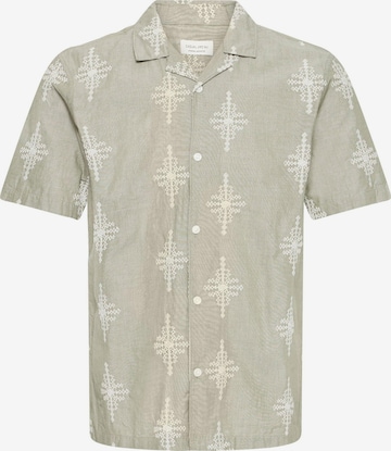 Casual Friday - Ajuste regular Camisa ' CFLeopold ' en verde: frente