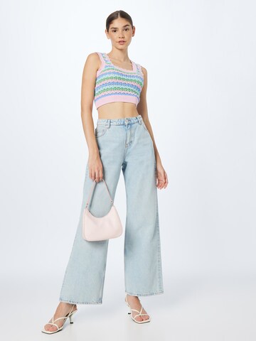 Monki Wide leg Jeans in Blauw