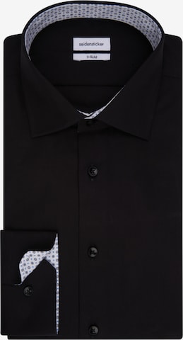 SEIDENSTICKER Slim fit Business Shirt in Black
