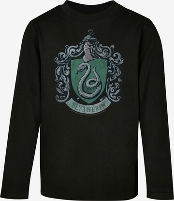 ABSOLUTE CULT Shirt 'Harry Potter - Distressed Slytherin' in Black: front