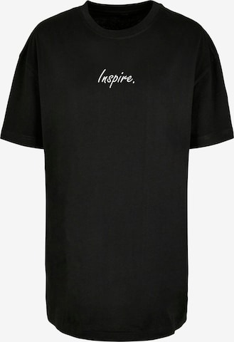 Merchcode Oversized shirt 'Inspire' in Zwart: voorkant