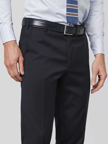 MEYER Slim fit Pleated Pants 'Bonn' in Blue