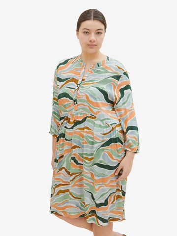 Tom Tailor Women + Shirt Dress in Green: front