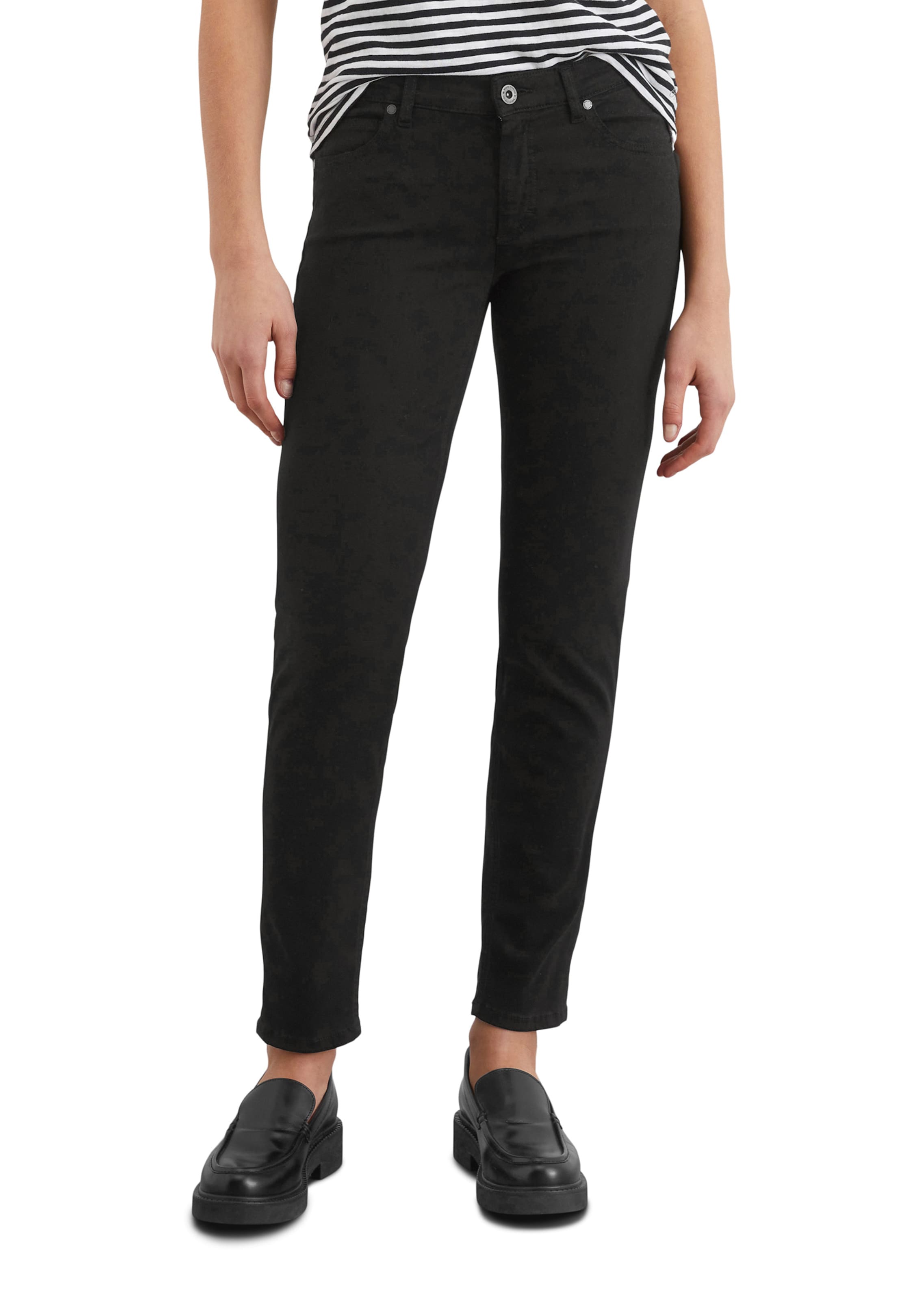 Marc O'Polo Kitsas Teksapüksid 'Lulea', värv must: eest vaates