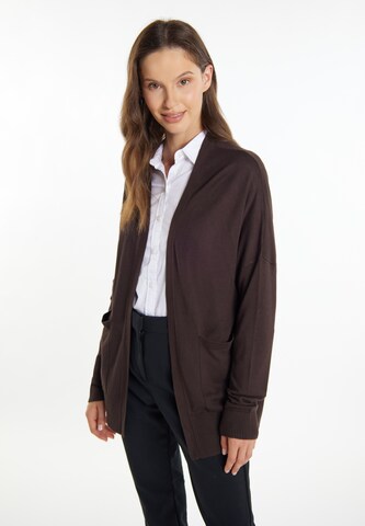 usha BLACK LABEL Knit cardigan 'Nowles' in Brown: front