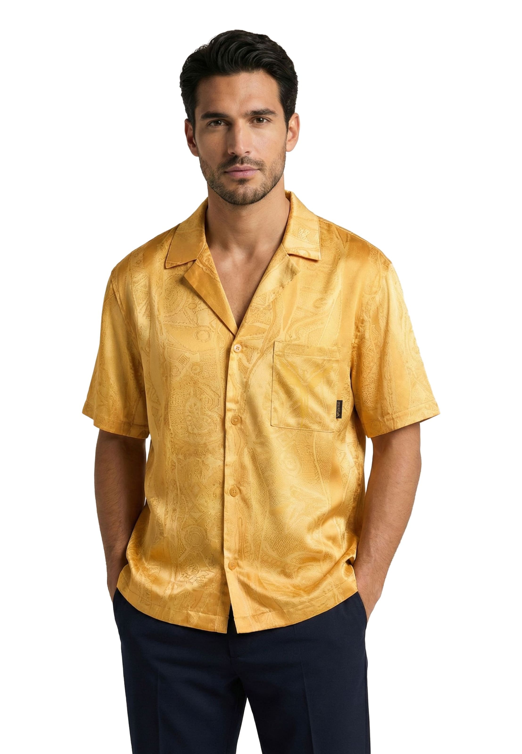 Colucci - Regular Fit Camisa 'Feroleto' em amarelo: frente