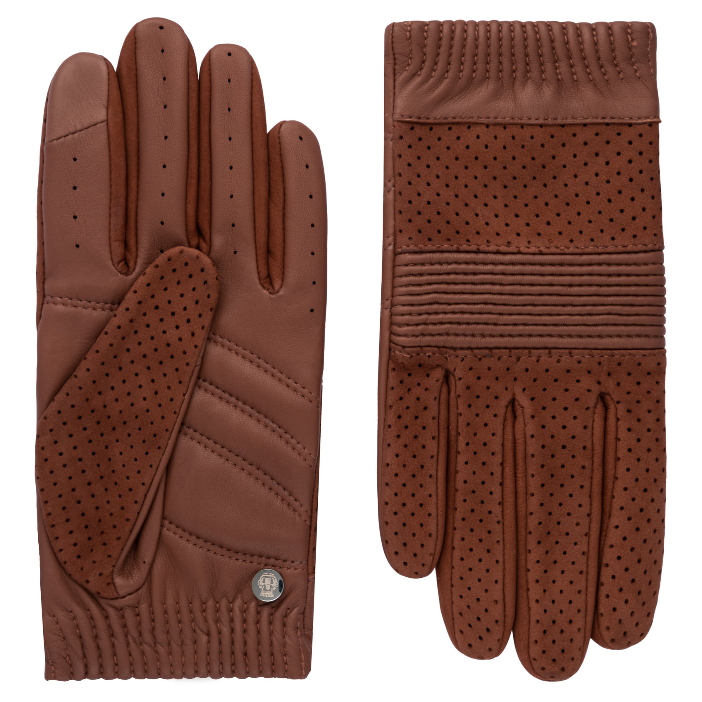 Mezzoguanti 'FERRARA TOUCH' di Roeckl in marrone: frontale
