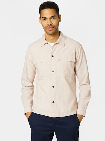 SELECTED HOMME Regular Fit Skjorte 'BERLIN' i beige: forside