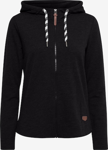 Oxmo Zip-Up Hoodie 'Wanda' in Black: front