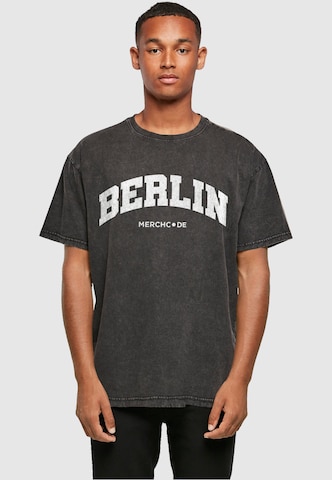 Merchcode T-Shirt 'Berlin Wording' in Schwarz: Vorderseite