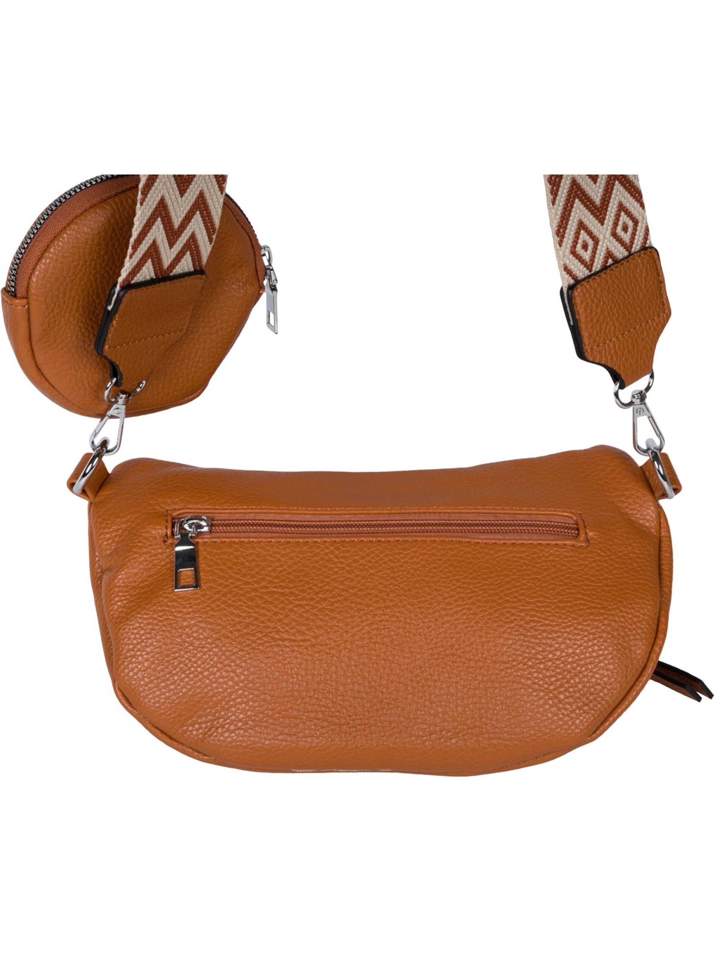 styleBREAKER Umhängetasche '2-Teiliges Set Halbmond Crossbody Bag'‌‌‌‌ in Braun