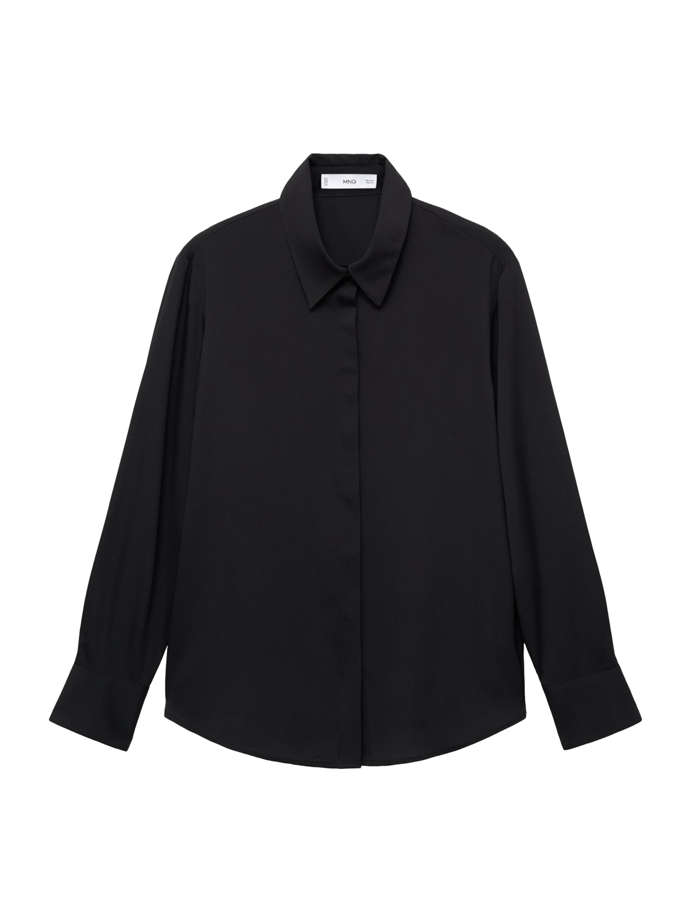 Bluză de la MANGO pe negru: față