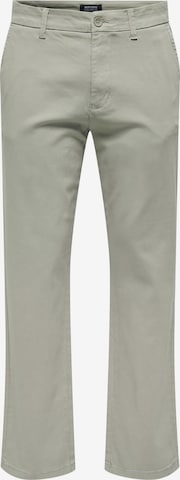 Only & Sons Chino Pants 'EDGE' in Green: front