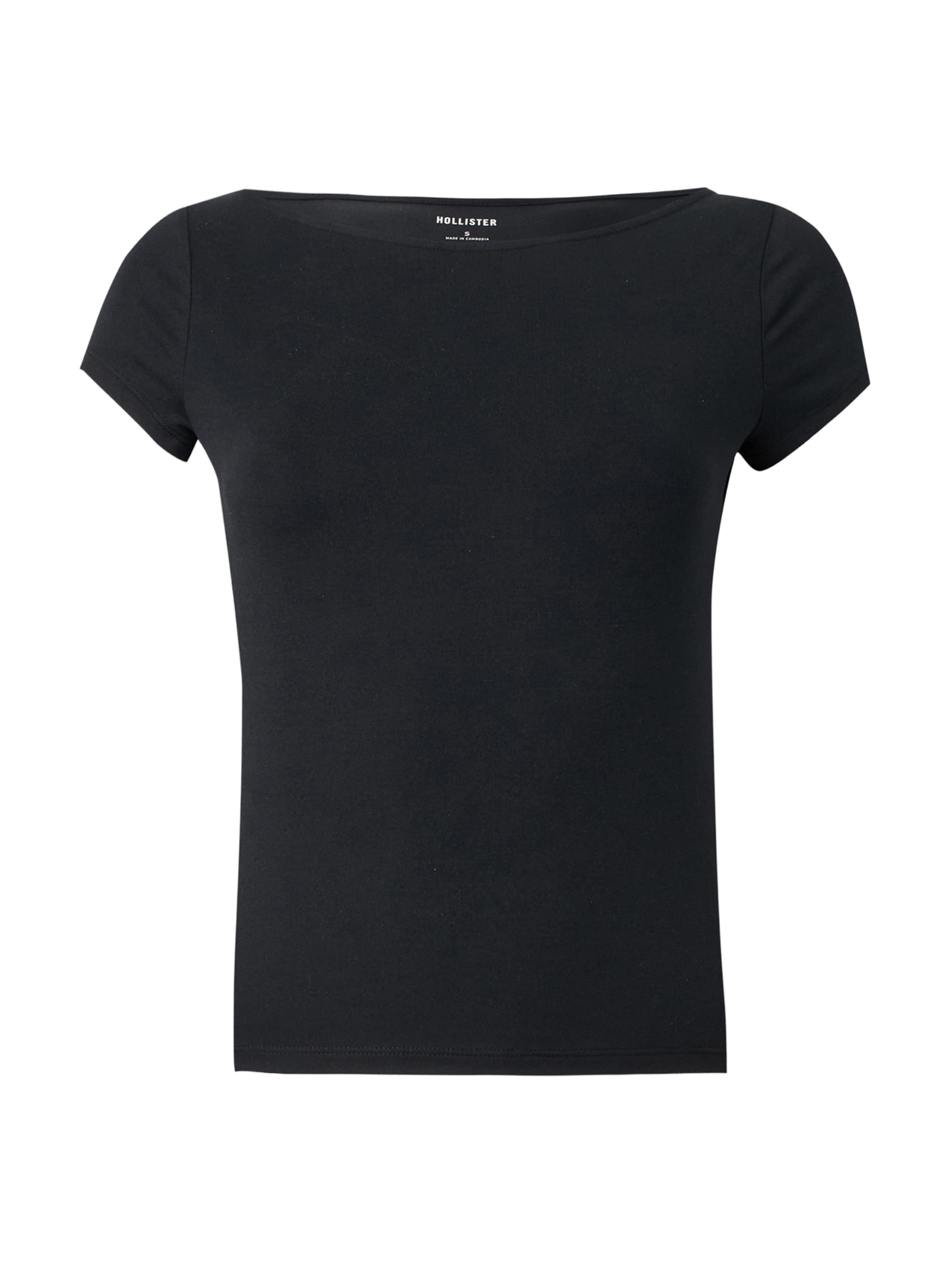 HOLLISTER Μπλουζάκι σε μαύρο: μπροστά