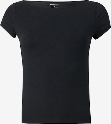 HOLLISTER Μπλουζάκι σε μαύρο: μπροστά