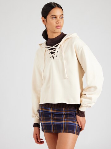 Monki Sweatshirt in Beige: Vorderseite