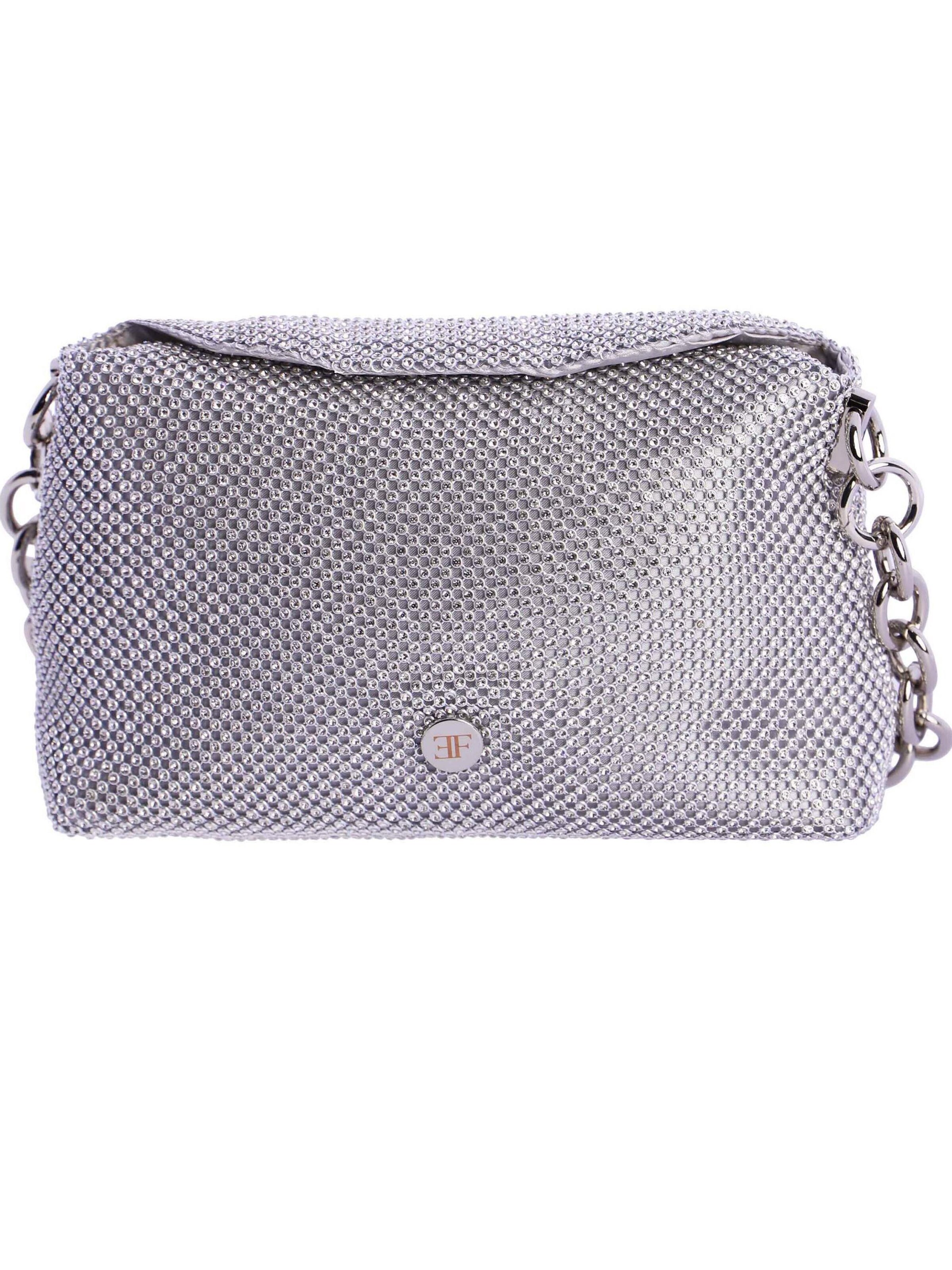 eferri - Bolso de hombro en plata: frente