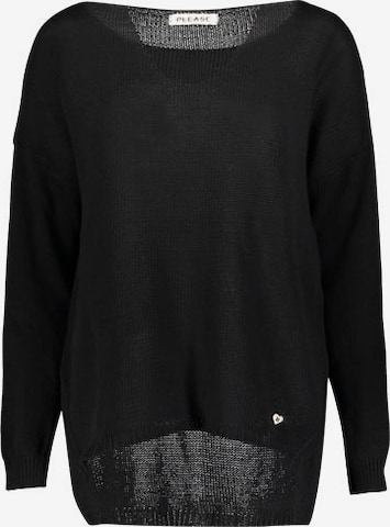 PLEASE Pullover in Schwarz: Vorderseite