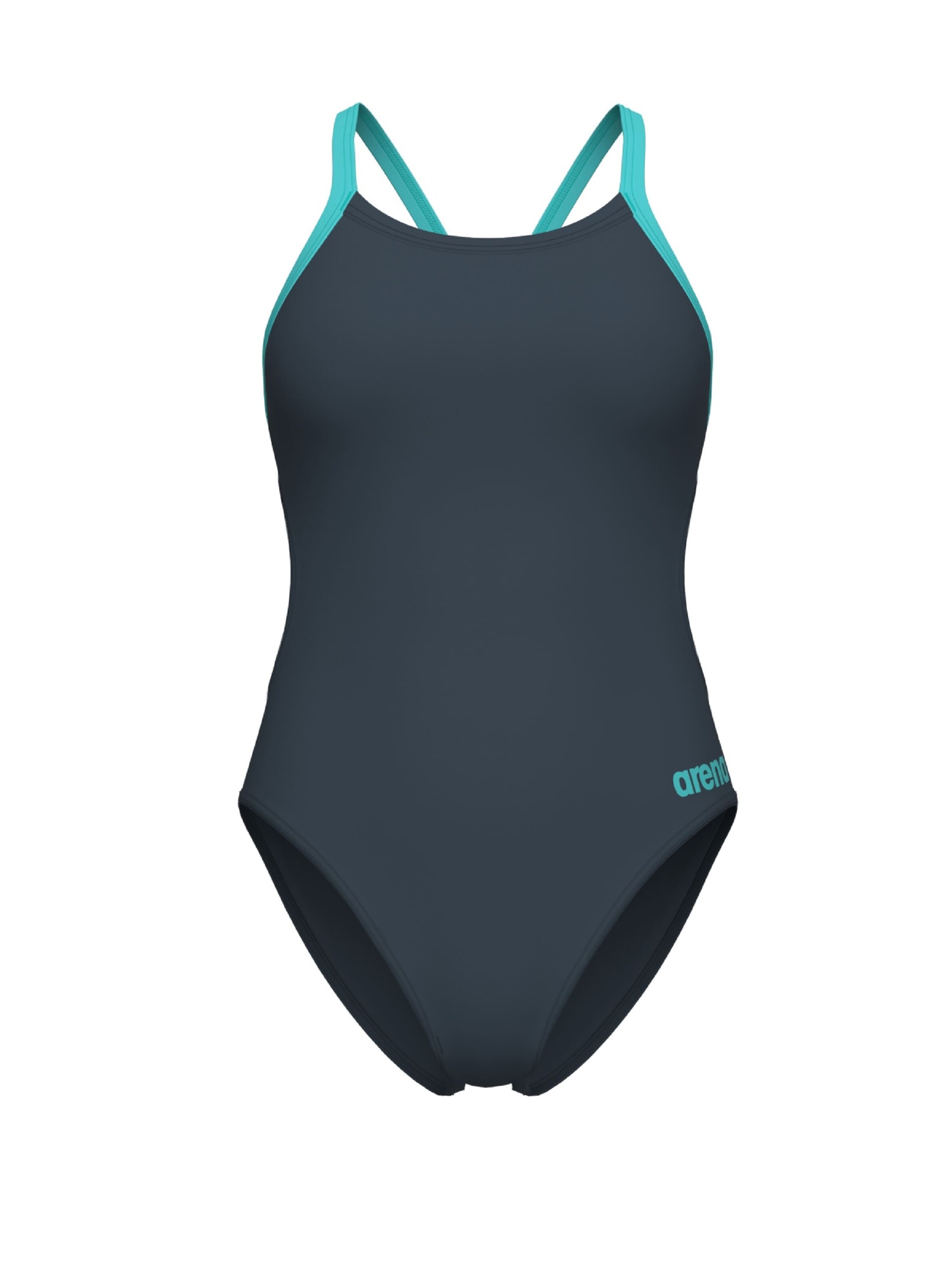 ARENA Bustier Badeanzug 'TEAM CHALLENGE SOLID' in Grau: Vorderseite