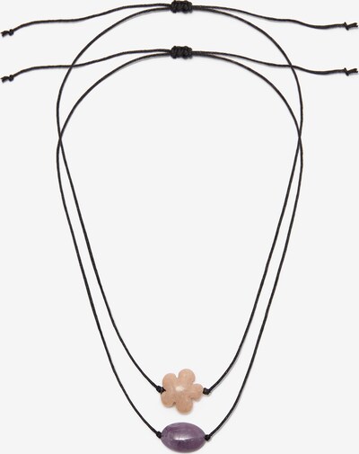 Pull&Bear Necklace in Dark purple / Rose / Black, Item view