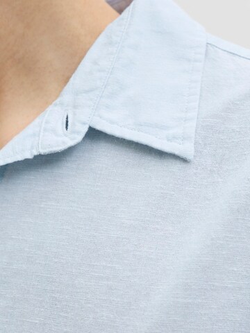 JACK & JONES Slim fit Button Up Shirt 'JJEBreeze' in Blue