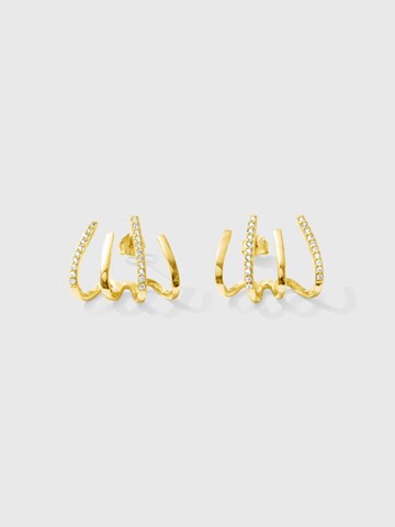 LES. Earrings 'Athena' in Gold: front