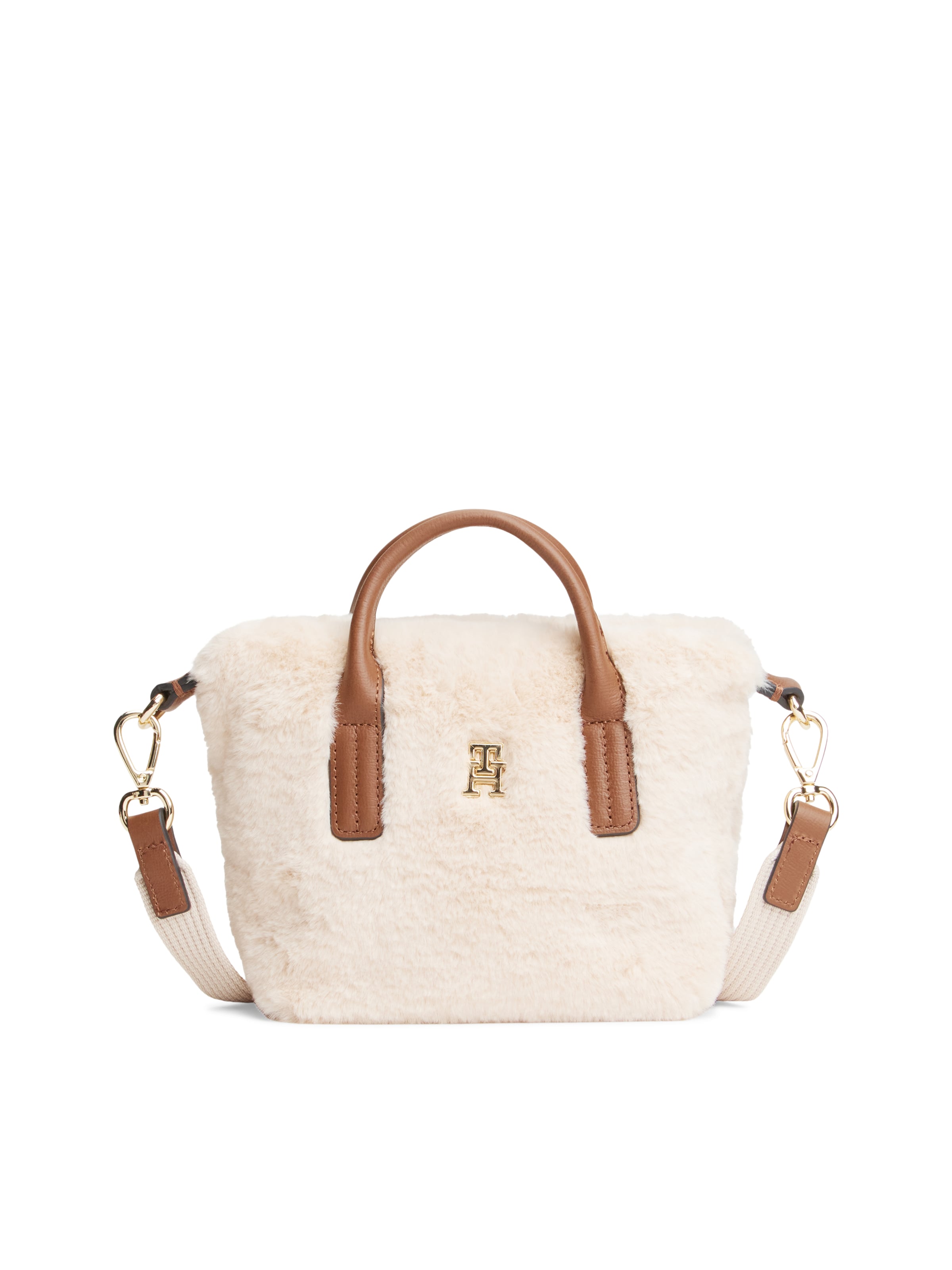 TOMMY HILFIGER Skuldertaske i beige: forside