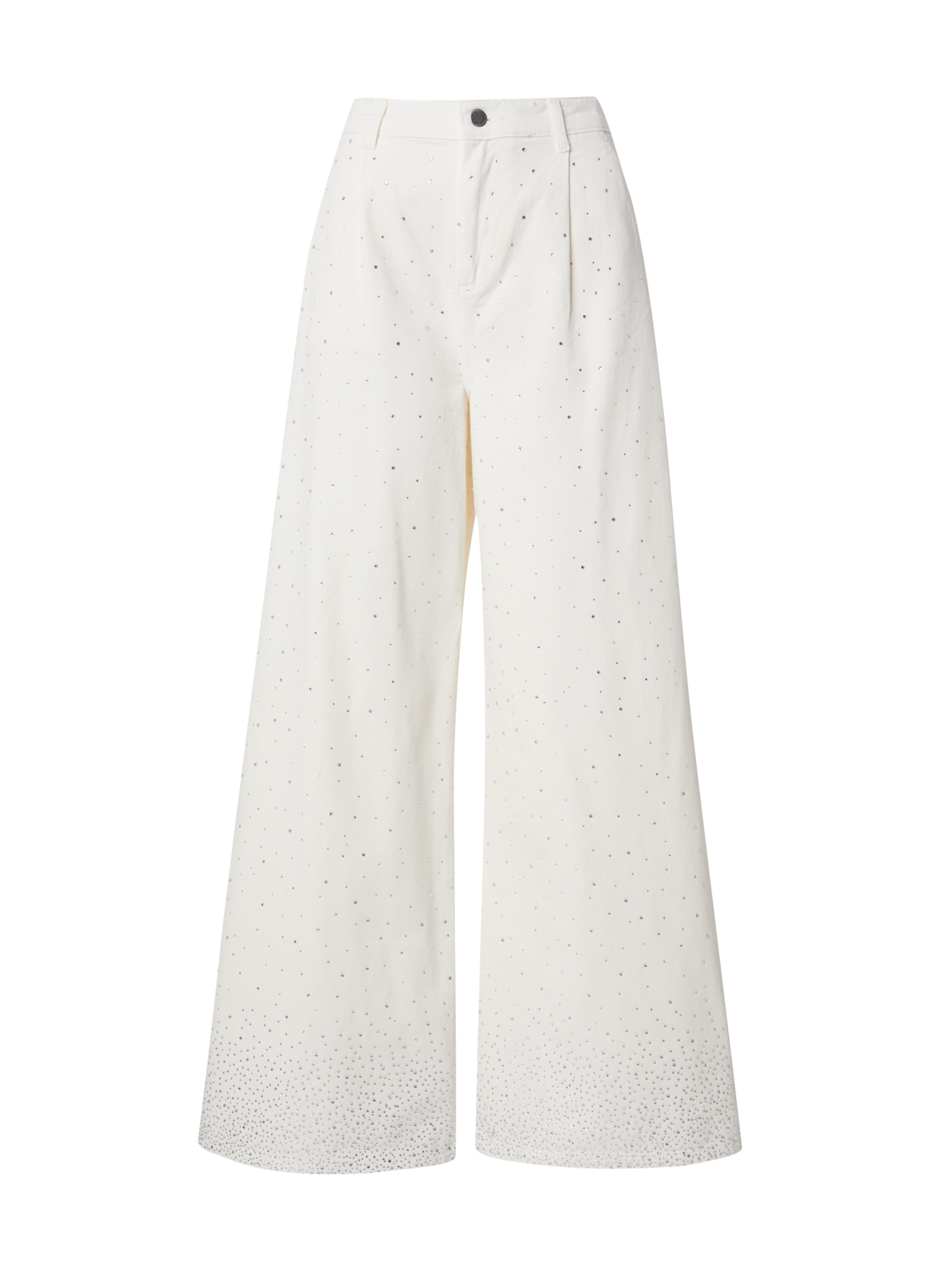 Liu Jo Loose fit Pleated Jeans in White: front