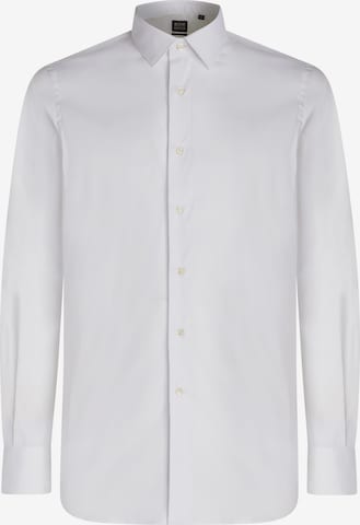 Boggi Milano Slim Fit Бизнес риза в бяло: отпред