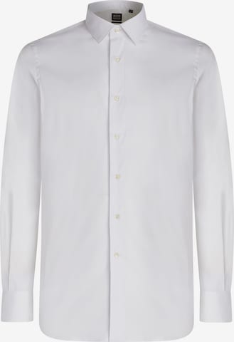 Boggi Milano - Ajuste estrecho Camisa de negocios en blanco: frente