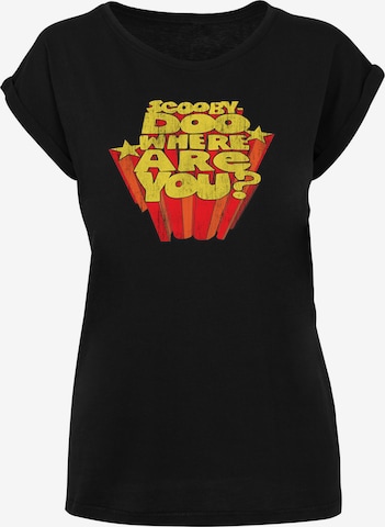 F4NT4STIC Shirt 'Scoopy Doo Where Are You?' in Black: front