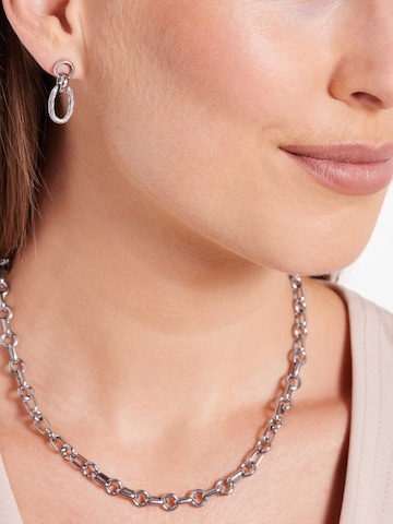 Lucardi Earrings in Silver: front