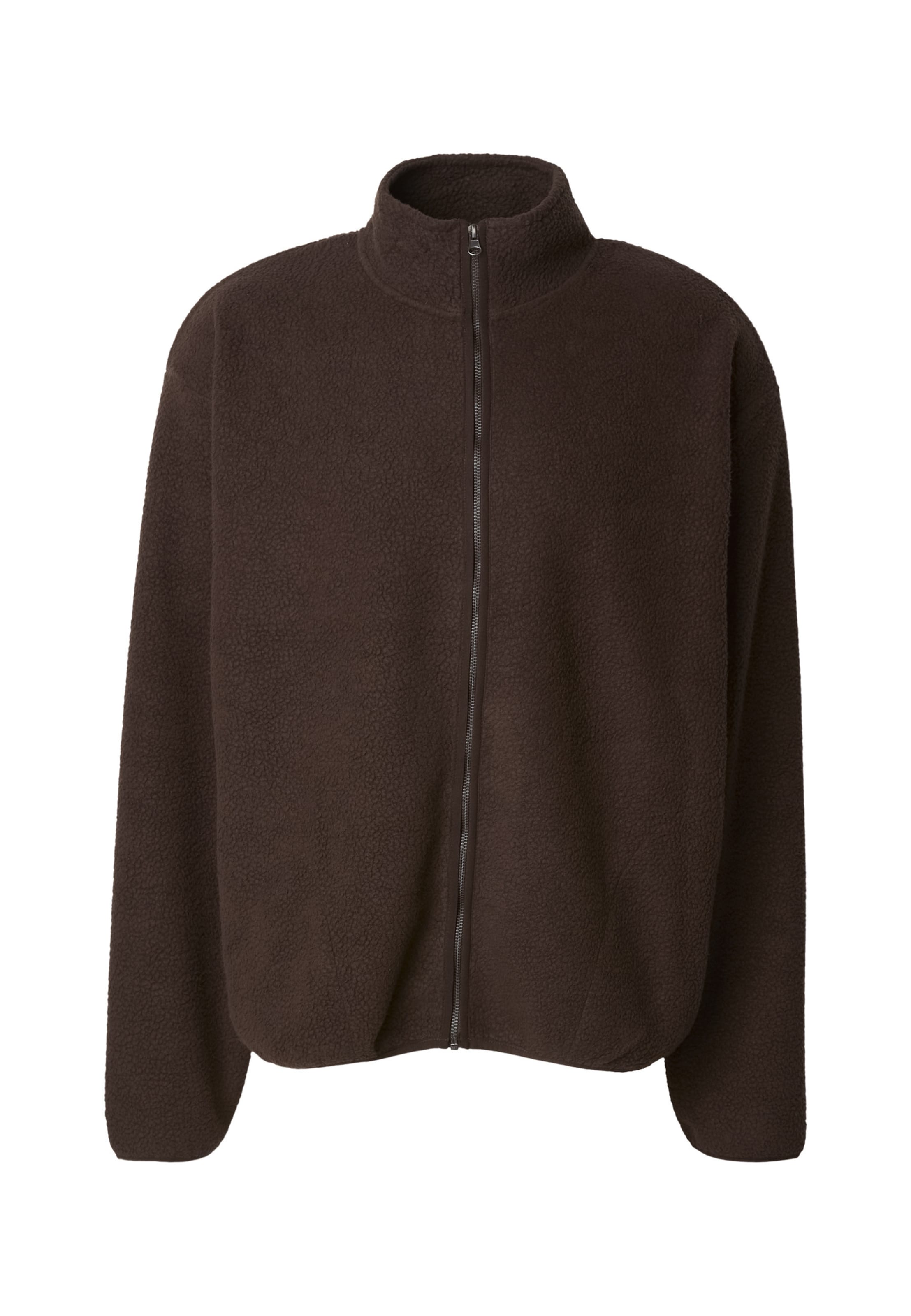 Veste en polaire DEF en marron : devant