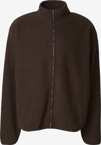 DEF Fleece jas in Bruin: voorkant