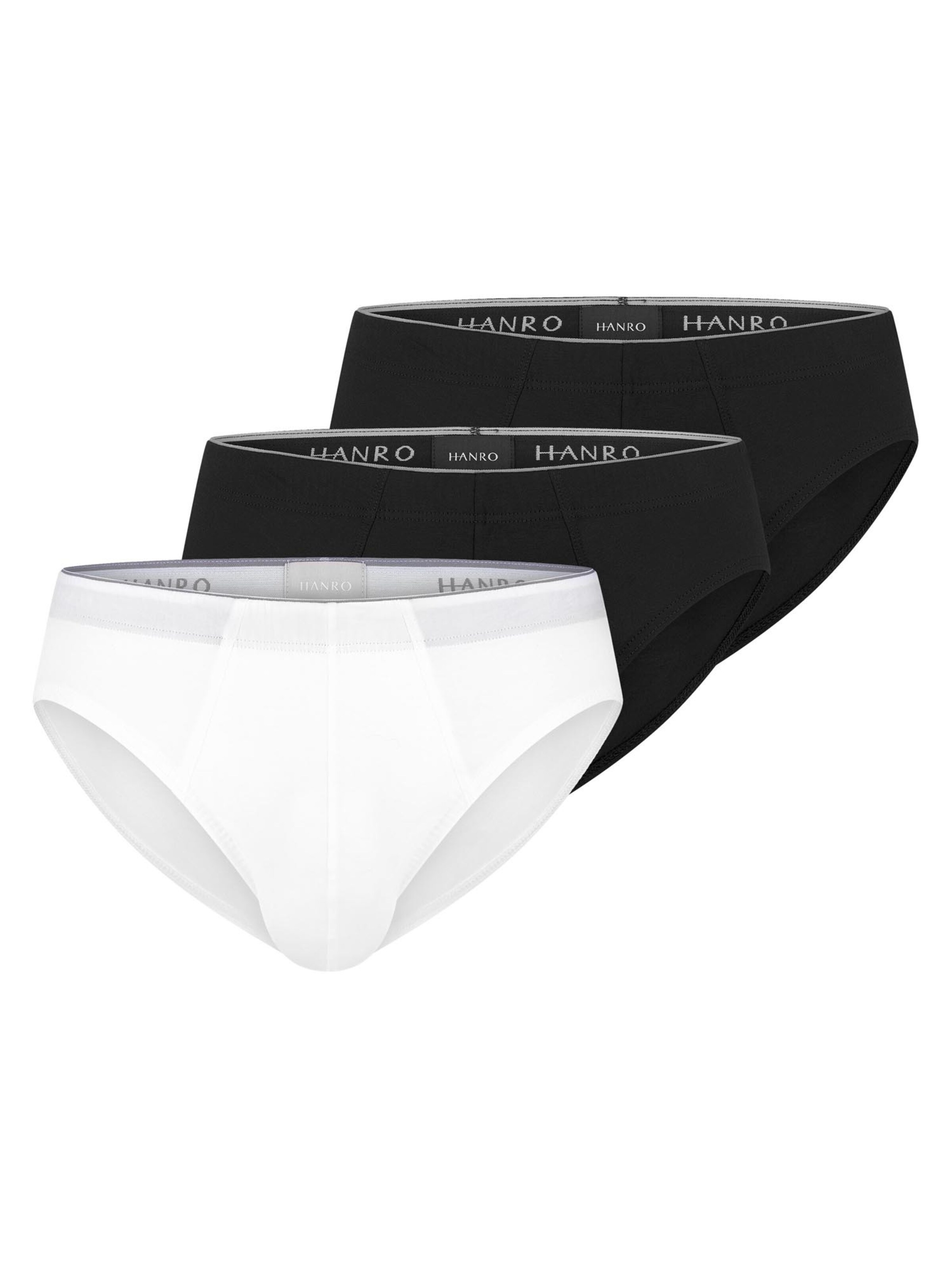 Hanro Slip 'Cotton Superior' in Zwart: voorkant