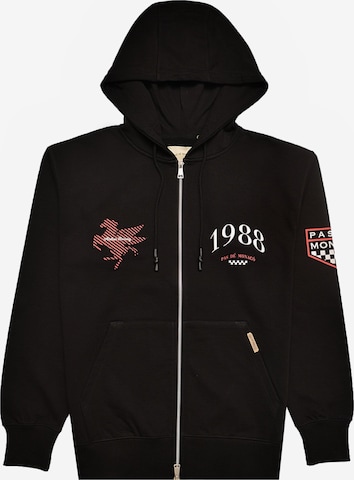 Veste de survêtement 'Circuit 88' Pas De Monaco en noir : devant