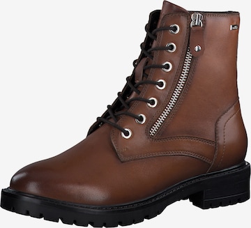 s.Oliver Lace-Up Ankle Boots in Brown: front