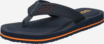 SKECHERS Teenslippers 'TOCKER' in de kleur Navy / Grijs / Sinaasappel, Productweergave