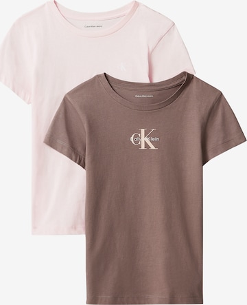 Calvin Klein Jeans Koszulka w kolorze brązowy: przód
