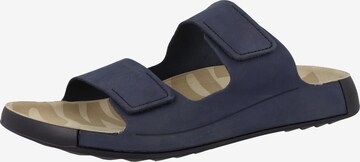 ECCO Mules in Blue: front